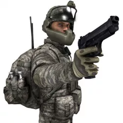US Army Soldier Low-poly  3D model