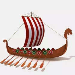 Viking ship 3D model