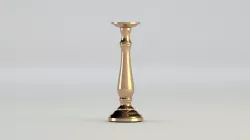 Vintage gold candlestick 3D model