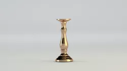 Vintage gold candlestick 3D model