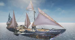 Warship - Destroyer Low-poly  3D model