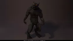 Werewolf Character Low-poly  3D model