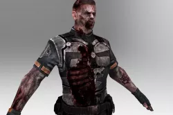 Zombie soldier Low-poly  3D model