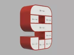 9-Frame Set of Drawers