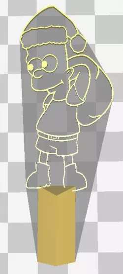 BART SIMPSON SANTA TOPPER FOR MY BOPPER HEADBAND