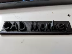 CAD Monkey 3D Nameplate