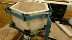 Cargo strap clamp for hexagonal builds