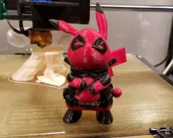 DeadPool x Pikachu - Pikapool - Single Extruder Version