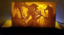 Draenei Fury Warrior Lithophane