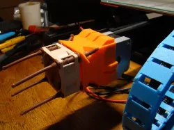 Ender 3 X and Y Stepper Motor Coolers. Bolt and Noctua rubber mounts