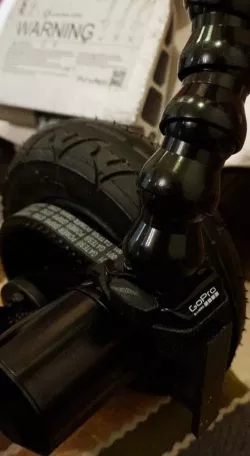 Evolve Carbon GT AT. Motor mount stand with gopro attachment.