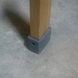 Foot for 1x2" wood legs