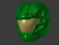 Halo Air Assault Helmet - Split up for 8x7x6 Print Bed