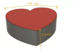 Heart Shaped Box with hinged lid