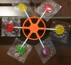 Lollipop Steering Wheel Snowflake Ornament
