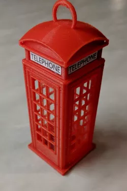 London Phone Booth Christmas Tree Ornament