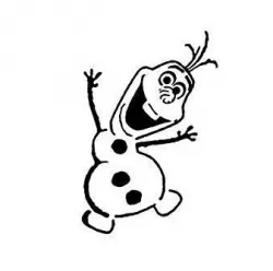 Olaf snowman stencil