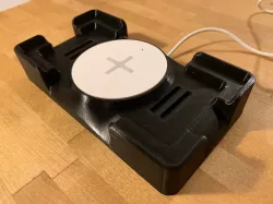 QI charging cradle for IKEA Rällen, iPhone XR and Otterbox case