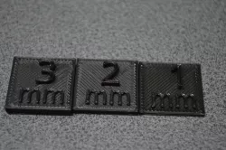thickness transparency test / sample pieces