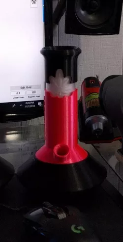 Water Pipe w Quad Pull Matrix and Ice Cube Tray