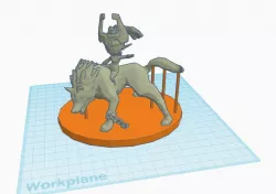 Wolf Link and Midna with stand
