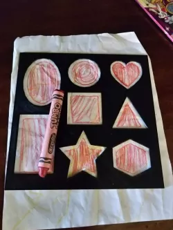 Children's Basic Shapes Stencil - Jumbo Crayon Compatible