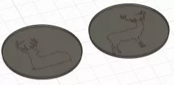 Deer glass coasters