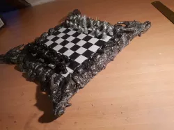 Dragon cliff chess board - magnetic slot squares