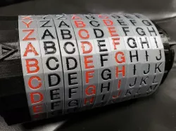 Dual color letter cryptex parts