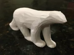 Low Poly Pompon White Bear