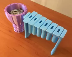 Marimba USB Drive Holder and Drum Paper Clip Holder