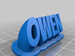 My Customized Sweeping 2-line name plate