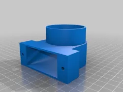 Radial fan exhaust adapter (Pabst 120x120mm)