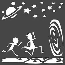 Rick and Morty stencil