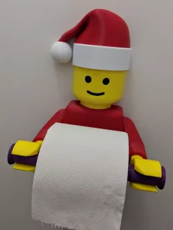 Santa Hat for Lego Man Toilet Paper Holder - vvk187