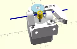 Spring tensioned bowden extruder