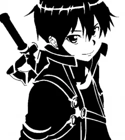 Sword Art Kirito stencil