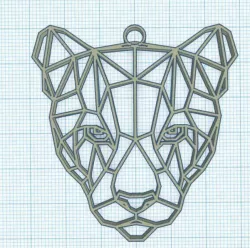 Tête de panthère géométrique - Geometric panther head