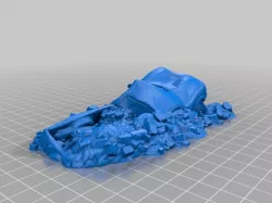 28mm Modular Buildings & Scenery - OpenLOCK 3D Printable #2 - Car Wreck - Kickstarter