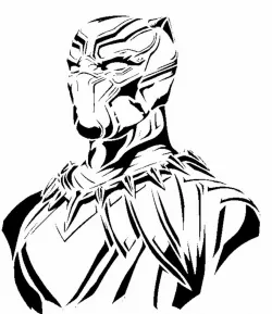 Black Panther stencil