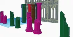broken gothic pillars