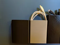 Cable Storage - Ikea Besta - Command Strip - no supports