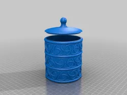 celtic knot storage cylinder - with simple lid - some stackable