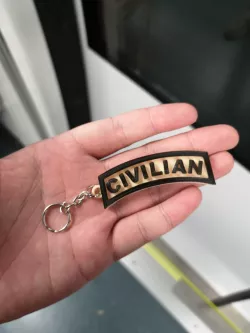 CIVILIAN (army) Tab Keychain 
