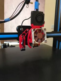 CR-10 custom hotend cooling and microswitch bed leveling probe