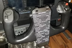 Detachable checklist clipboard for Saitek yoke (with clips)