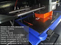 Dremel D3 3D45 Printer Camera Snapshot / GIF timelapse using PHP