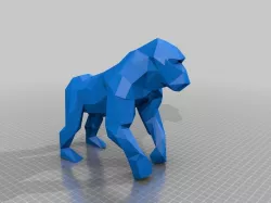 Gorilla-Goril King kong low poly geometric
