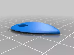 guitar pick with hole for keychain