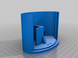 Lithophane Frame Curved with battery, usb charge and button